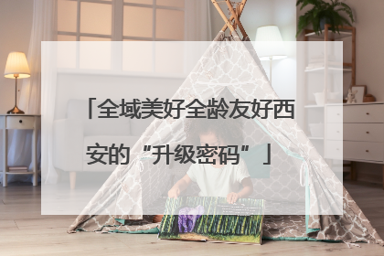 全域美好全龄友好西安的“升级密码”