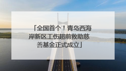 全国首个！青岛西海岸新区工伤超前救助慈善基金正式成立