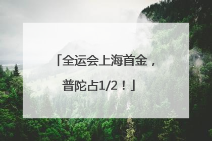 全运会上海首金，普陀占1/2！