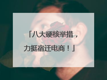 八大硬核举措，力挺宿迁电商！