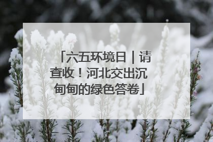 六五环境日｜请查收！河北交出沉甸甸的绿色答卷