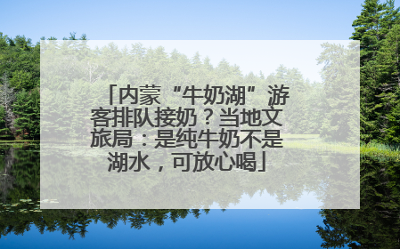 内蒙“牛奶湖”游客排队接奶？当地文旅局：是纯牛奶不是湖水，可放心喝