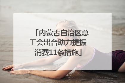 内蒙古自治区总工会出台助力提振消费11条措施