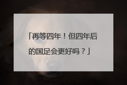 再等四年！但四年后的国足会更好吗？