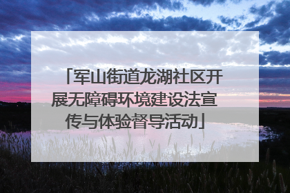 军山街道龙湖社区开展无障碍环境建设法宣传与体验督导活动