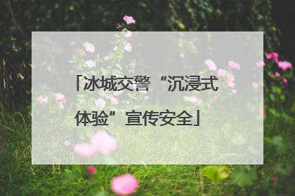 冰城交警“沉浸式体验”宣传安全