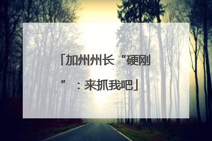 加州州长“硬刚”：来抓我吧