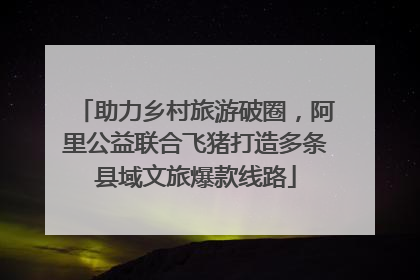 助力乡村旅游破圈，阿里公益联合飞猪打造多条县域文旅爆款线路