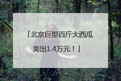 北京巨型百斤大西瓜卖出1.4万元！