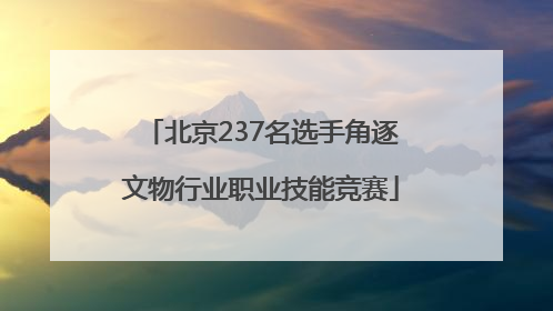 北京237名选手角逐文物行业职业技能竞赛