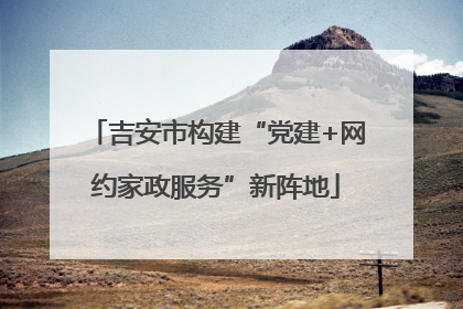 吉安市构建“党建+网约家政服务”新阵地