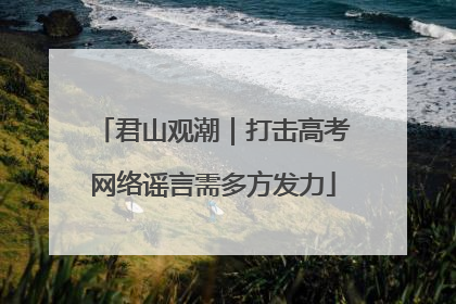 君山观潮｜打击高考网络谣言需多方发力