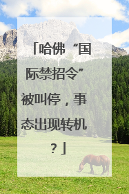 哈佛“国际禁招令”被叫停，事态出现转机？