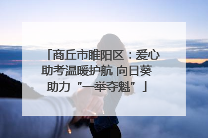 商丘市睢阳区：爱心助考温暖护航 向日葵助力“一举夺魁”