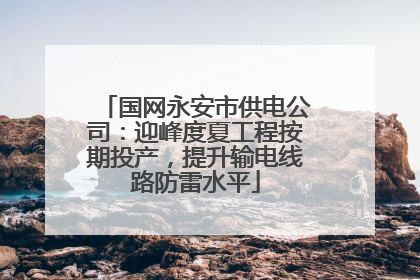 国网永安市供电公司：迎峰度夏工程按期投产，提升输电线路防雷水平