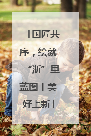 国匠共序，绘就“浙”里蓝图丨美好上新