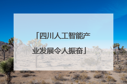 四川人工智能产业发展令人振奋