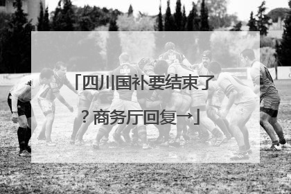 四川国补要结束了？商务厅回复→