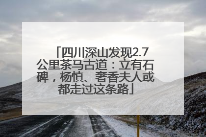 四川深山发现2.7公里茶马古道：立有石碑，杨慎、奢香夫人或都走过这条路
