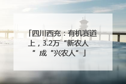 四川西充：有机赛道上，3.2万“新农人”成“兴农人”