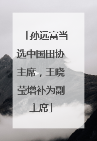 孙远富当选中国田协主席，王晓莹增补为副主席