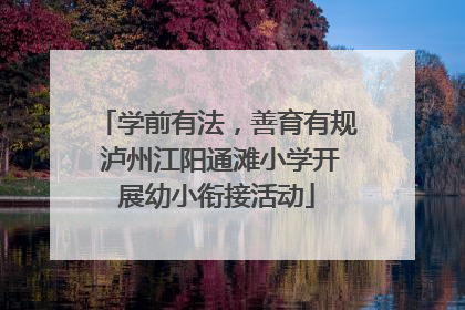 学前有法，善育有规 泸州江阳通滩小学开展幼小衔接活动