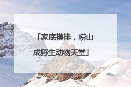 家底摸排，崂山成野生动物天堂