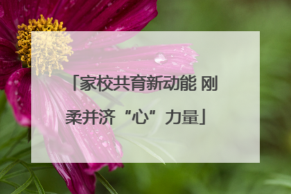 家校共育新动能 刚柔并济“心”力量