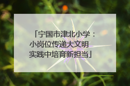 宁国市津北小学：小岗位传递大文明 实践中培育新担当