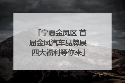 宁夏金凤区 首届金凤汽车品牌展四大福利等你来