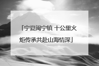 宁夏闽宁镇 十公里火炬传承共赴山海情深