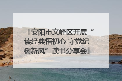 安阳市文峰区开展“读经典悟初心 守党纪树新风”读书分享会