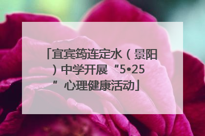 宜宾筠连定水（景阳）中学开展“5•25”心理健康活动