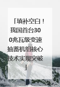 填补空白！我国首台300兆瓦级变速抽蓄机组核心技术实现突破