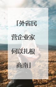 外省民营企业家何以扎根商南