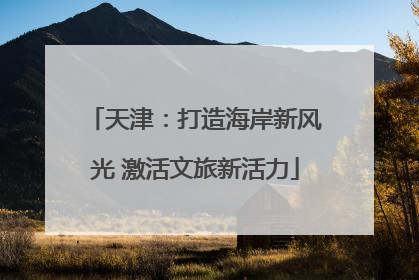 天津：打造海岸新风光 激活文旅新活力