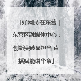 好网民·在东营｜东营区融媒体中心：创新突破显担当 直播赋能谱华章