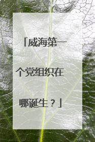 威海第一个党组织在哪诞生？