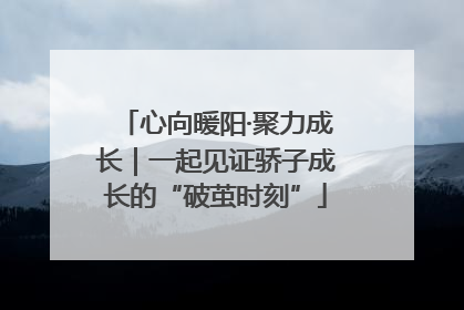 心向暖阳·聚力成长｜一起见证骄子成长的“破茧时刻”