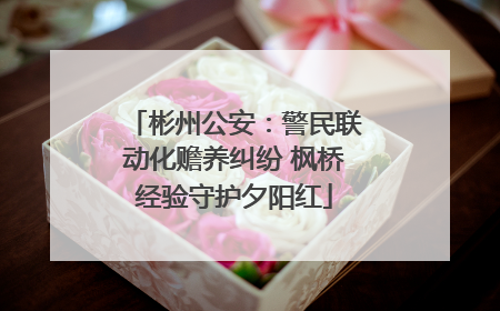 彬州公安：警民联动化赡养纠纷 枫桥经验守护夕阳红
