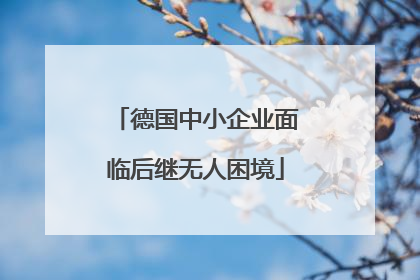 德国中小企业面临后继无人困境
