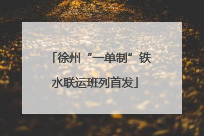 徐州“一单制”铁水联运班列首发