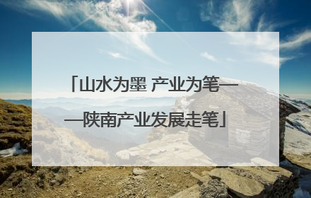 山水为墨 产业为笔——陕南产业发展走笔