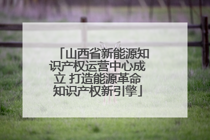山西省新能源知识产权运营中心成立 打造能源革命知识产权新引擎
