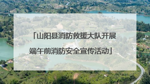 山阳县消防救援大队开展端午前消防安全宣传活动