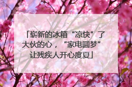 崭新的冰箱“凉快”了大伙的心，“家电圆梦”让残疾人开心度夏