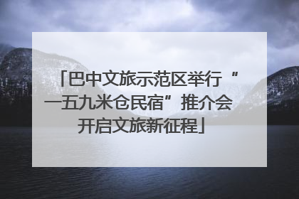 巴中文旅示范区举行“一五九米仓民宿”推介会 开启文旅新征程