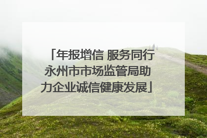年报增信 服务同行 永州市市场监管局助力企业诚信健康发展