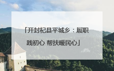 开封杞县平城乡：履职践初心 帮扶暖民心