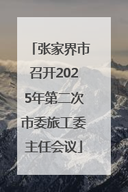 张家界市召开2025年第二次市委旅工委主任会议